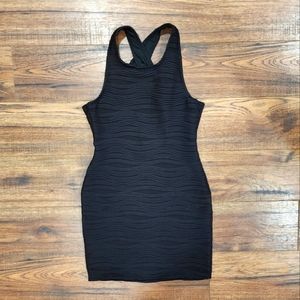 Wet Seal | Dresses | Nwt Wet Seal Juniors Scoop Neck Bodycon Textured Solid  Black Mini Dress Small S | Poshmark